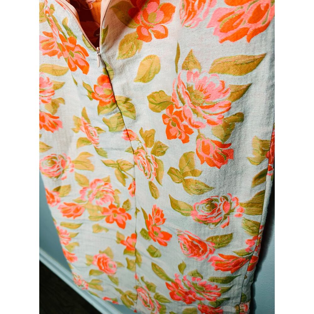 SHOSHANNA Multicolor Floral Cotton Blend Statement Bow Tie Merlin Dress Size 10 - Picture 13 of 15